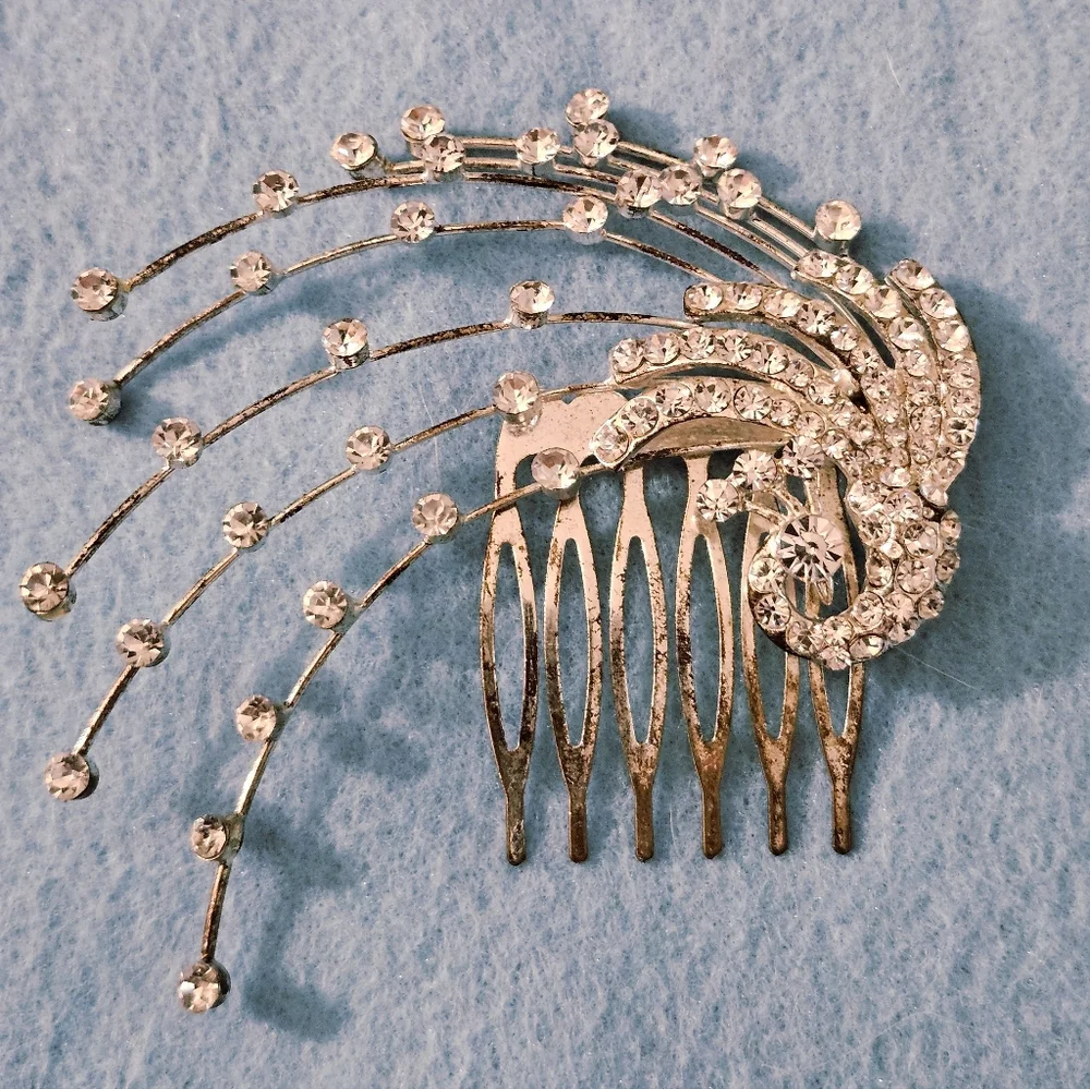 Glam Hair Accessories Bundle-Scunci Karina French Couture & Crystal Peacock Comb